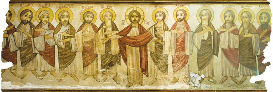 Paintings from the Church of Saint George, west wall (Saint Beshoy Monastery)